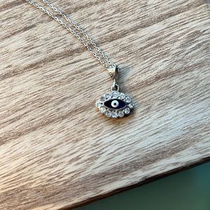 Sterling Silver Evil Eye Necklace
